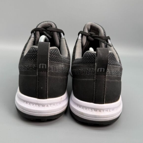 TravisMathew The Daily Pro Men's 13 Black Knit Hybrid Golf Shoes Arch Support - Picture 5 of 10